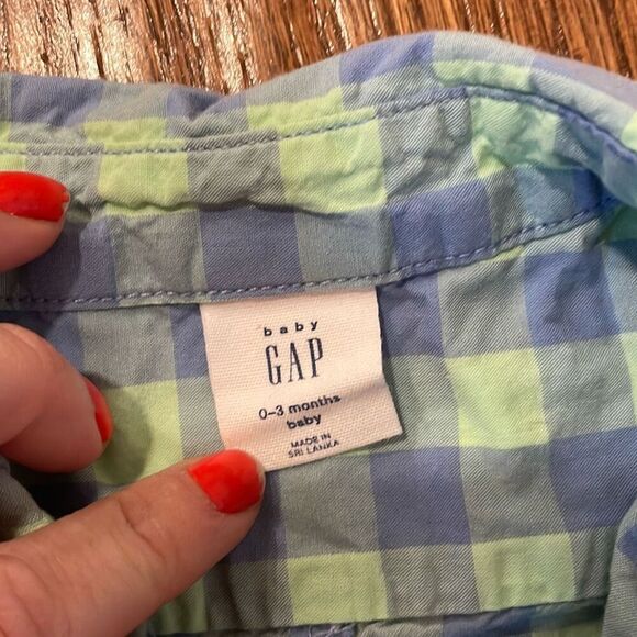 Baby gap plaid preppy rompers one piece size 0-3 and 3-6 months - Picture 3 of 11